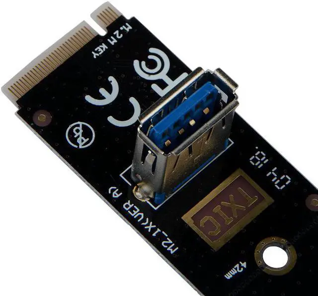Alt view image 5 of 5 - NGFF to PCI-E Riser Card M2 Slot to PCIe Expansion Card Convertor USB 3.0 Extender Adapter for Graphics Cards for BTC Miner P0