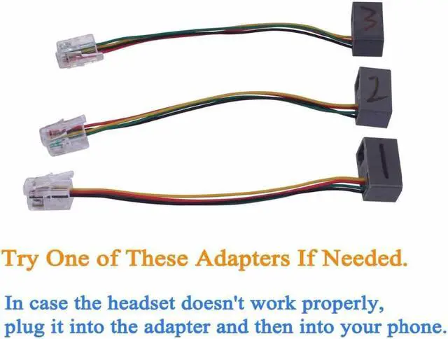 Alt view image 6 of 6 - Wantek Call Center Headset Headphone with Mic for DSX ShoreTel IP230 Polycom 335 IP100 IP212K and VVX310 400 Telephone IP Phones