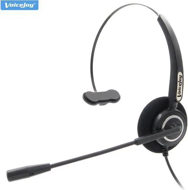 Main image of VoiceJoy office headset with RJ9 plug phone headset for AVAYA Phones 1603 1608 1616 2402 2401 2420 4601 9610 9620 9630 9640 9650
