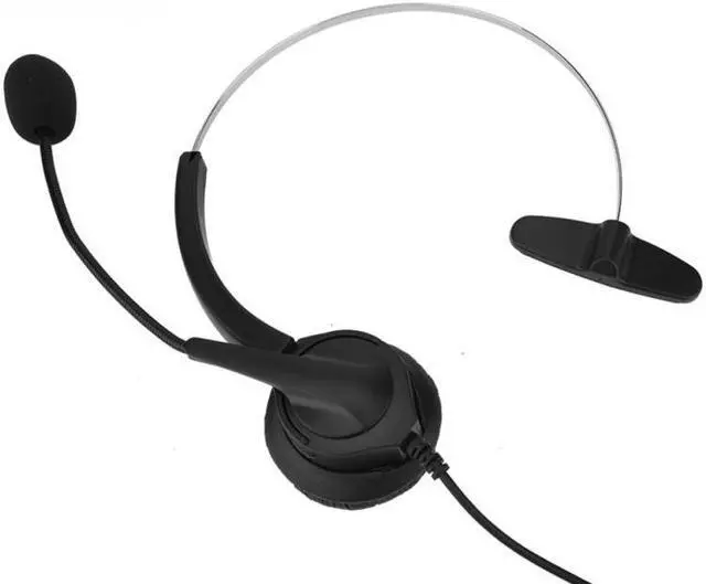 Alt view image 3 of 6 - Professional Cordless Phone Headset Adjustable Noise Cancelling 2.5mm Telephone Headset Call Center Headset