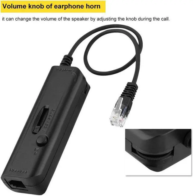 Alt view image 3 of 6 - RJ9 Crystal Head Telephone Headset Adapter Headphone Connection Converter 8 Circuit Lines Switch for Call Center Headphones