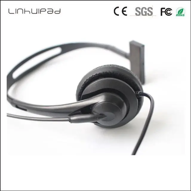 Alt view image 3 of 6 - Linhuipad 2.5mm  jack Wired Headset Unilateral earphone for Telephone Call Center Single Ear with Noise Cancelling Microphone