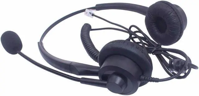 Alt view image 5 of 6 - Wantek Call Center Headset Headphone with Mic for DSX ShoreTel IP230 Polycom 335 IP100 IP212K and VVX310 400 Telephone IP Phones