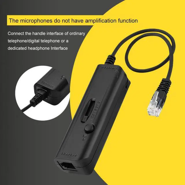 Alt view image 5 of 6 - RJ9 Crystal Head Telephone Headset Adapter Headphone Connection Converter 8 Circuit Lines Switch for Call Center Headphones