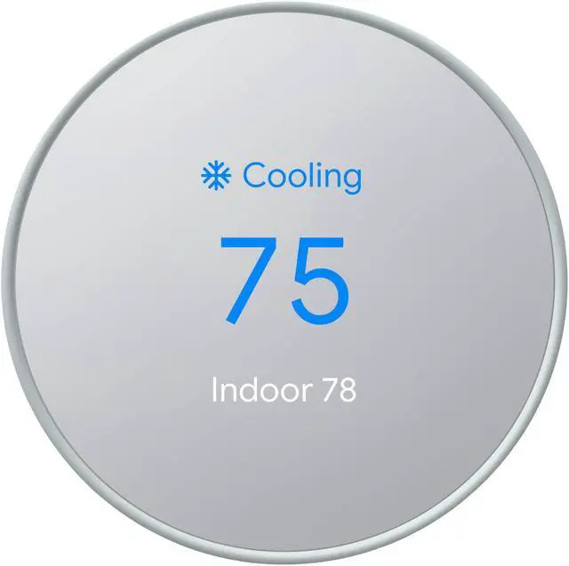 Main image of Google Nest Thermostat 4th Gen GA02083-US  Programmable Smart Wi-Fi Thermostat for Home - Fog