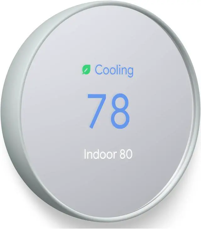 Alt view image 5 of 7 - Google Nest Thermostat 4th Gen GA02083-US  Programmable Smart Wi-Fi Thermostat for Home - Fog