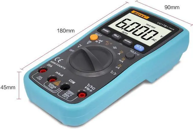 Alt view image 5 of 5 - ZOYI Auto-range Digital Display Multimeter True RMS Digital Multimeter 6000 Counts VC17B+ BZ