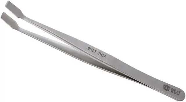 Alt view image 2 of 7 - Special Tweezers Flat Folder Tweezers Squat Head Tweezers Clips Eyelash Grafting Jig Nails 36A
