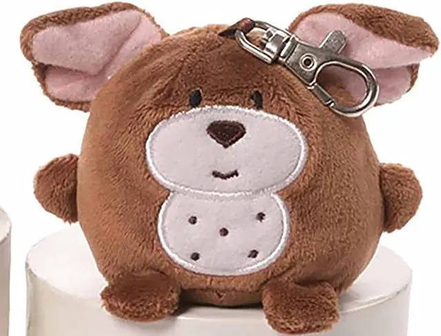 Main image of Gund Knuffles Backpack Brown Bunny Clip 3"