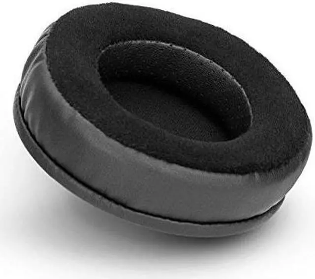 Main image of brainwavz round hybrid memory foam earpad  black pu/velour  suitable for large over the ear headphones
