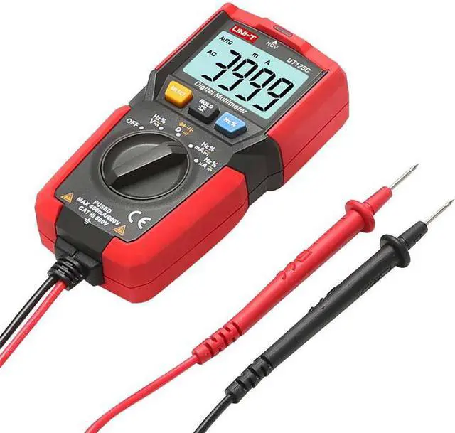 Alt view image 3 of 4 - UNI-T UT125C Digital Multimeter AC/DC Ammeter Voltmeter Ohm Electrical Tester Meter NCV Multitester Pocket Size Multimeter