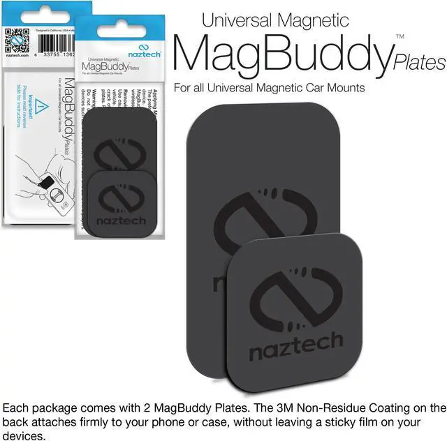 Alt view image 4 of 12 - Naztech 13626 MagBuddy Cards/Plates Black