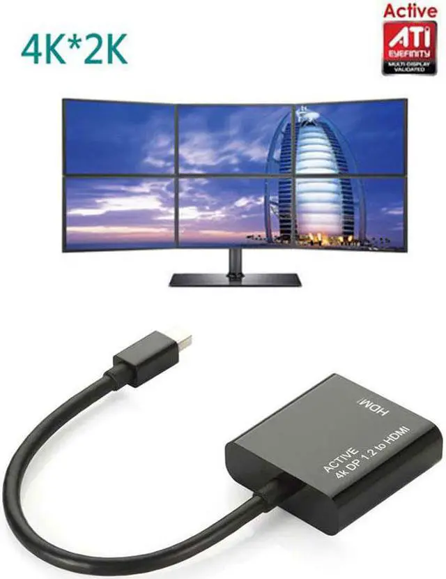 Main image of 1 x Active ATI Eyefinity Adapter Mini DP Display Port to 4K HDMI Audio/Video Converter For Macbook Multiple Display Multi-Screen