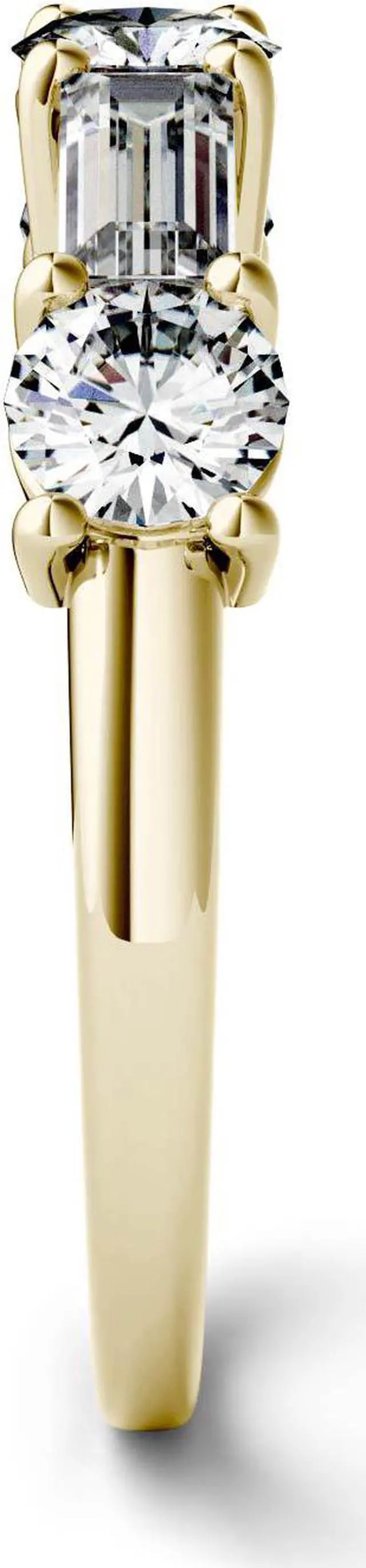 Alt view image 5 of 7 - Moissanite by Charles & Colvard 5x2mm Step Cut Baguette Fashion Ring-size 8 1.15cttw DEW