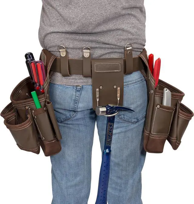 Alt view image 6 of 12 - Estwing 94746 14 Pocket Leather Framer's Set