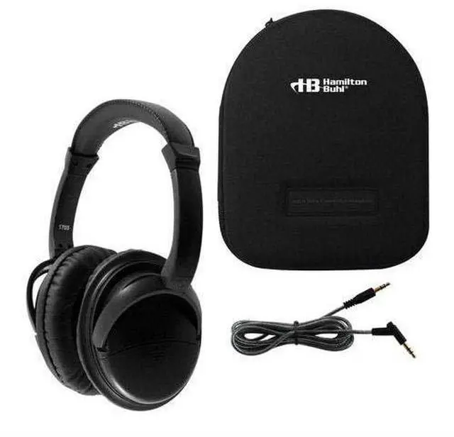 Alt view image 2 of 4 - HamiltonBuhl NCHBC1 Deluxe Active Noise-Cancelling Headphones with Case