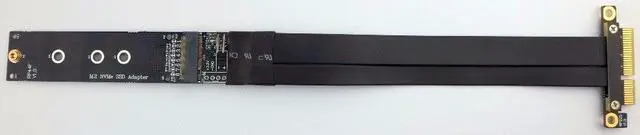 Alt view image 6 of 7 - Riser PCIe 4x Extension Cable M2 M.2 NVMe SSD to PCIe x4 adapter cards Riser CARD support PCI-E 3.0 x4 Full Speed  R24SF 10CM