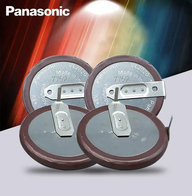 Alt view image 4 of 4 - 2pc  VL2020 3V 20mAh coin type rechargeable 90 degrees fillet lithium button cell battery