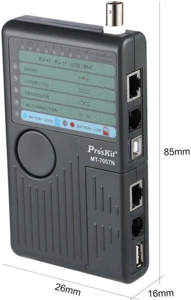 Alt view image 4 of 6 - Pro'skit MT-7057N Handheld RJ45 RJ11 USB BNC Cable Sniffer-Remote Network Lan Cable Tester Ethernet Wire Line Tracker Detector Finder