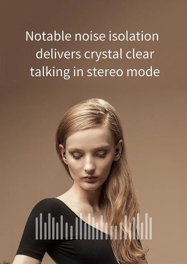 Alt view image 4 of 5 - QCY qs1 TWS 5.0 Bluetooth headphone 3D stereo wireless earphone with dual microphone (Black)