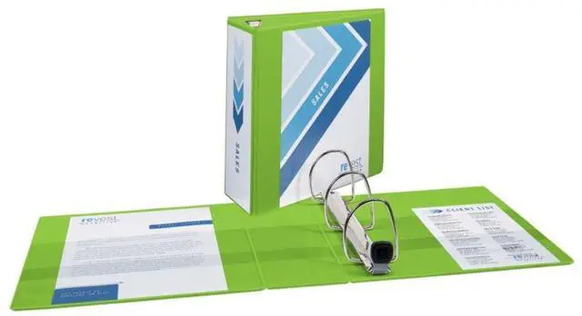 Alt view image 7 of 17 - Avery Heavy-Duty View Binder w/Locking EZD Rings 4" Cap Chartreuse 79812