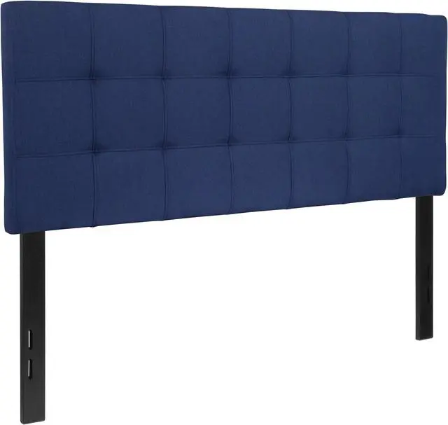 Alt view image 3 of 20 - Bedford Tufted Upholstered Full Size Headboard in Navy Fabric
