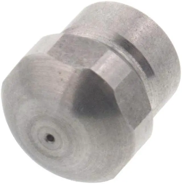 Alt view image 3 of 3 - Erie Tools Button Nose 1/8" Drain Cleaning Nozzle 4.5 Orifice 5500 PSI Stainless Steel for Sewer Pipe Water Jetter