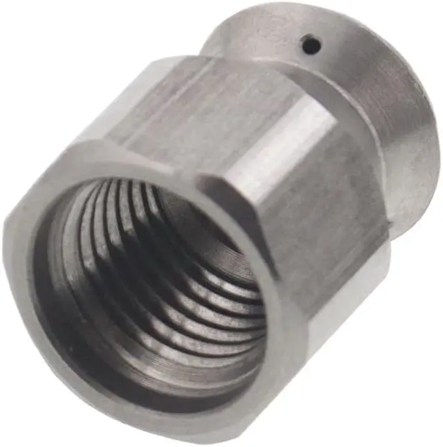 Alt view image 3 of 3 - Erie Tools Button Nose 1/4" Drain Cleaning Nozzle 8.5 Orifice 500 PSI Stainless Steel for Sewer Pipe Water Jetter