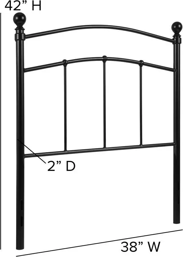 Alt view image 3 of 20 - Flash Furniture Woodstock Decorative Metal Twin Size Headboard