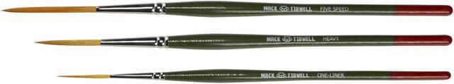 Main image of Andrew Mack/Jeral Tidwell M/T Series 3 Brush Set With Five Speed, Heavy, One-Liner