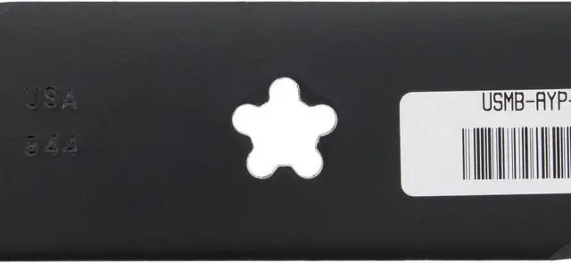 Alt view image 5 of 6 - 6 USA Mower Blades AYP844BP High-Lift Toothed Fits AYP 12784 127842 134148 138407 138497 138970 139774 193957 Length 19-5/16 in. Width 2-1/2 in. Thickness .187 in. Center Hole 5 Point Star 38 in. Deck