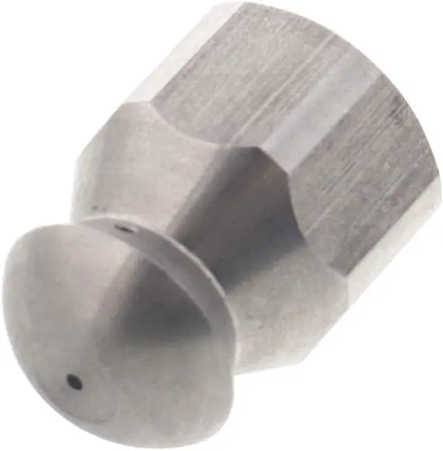 Alt view image 2 of 3 - Erie Tools Button Nose 1/4" Drain Cleaning Nozzle 8.5 Orifice 500 PSI Stainless Steel for Sewer Pipe Water Jetter