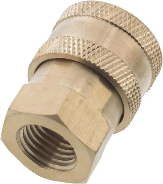 Alt view image 2 of 2 - 20 1/4in. FPT Female Brass Socket Quick Connect Coupler 4000 PSI 10 GPM for Pressure Washer Nozzle Gun Hose Wand