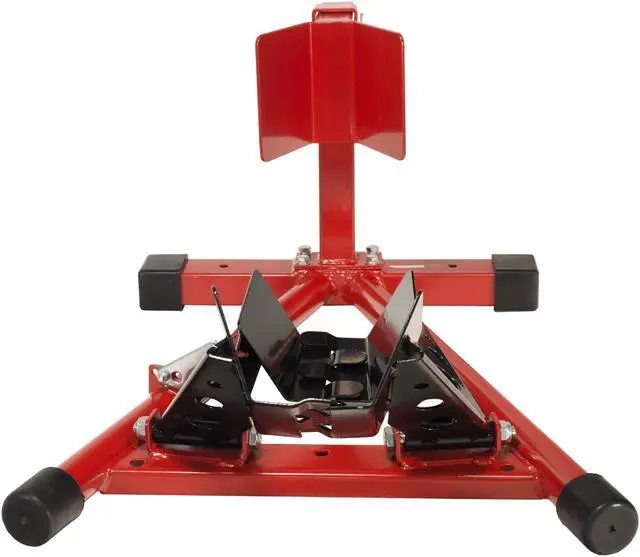 Alt view image 5 of 7 - Dragway Tools Motorcycle Wheel Chock Locking & Adjusting Stand fits 16" - 21" Tire
