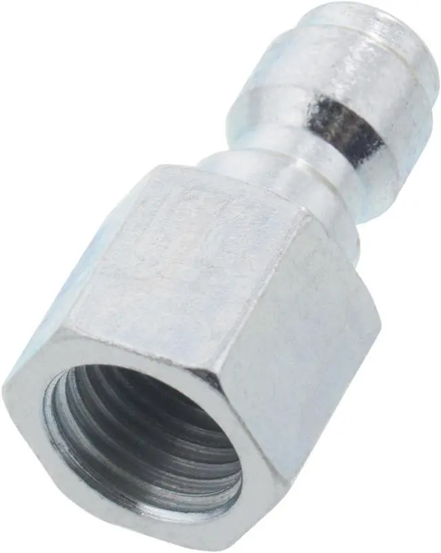 Alt view image 2 of 2 - 25 Erie Tools 1/4in. FPT Female Zinc Plated Steel Plug Quick Connect Coupler 4000 PSI 10 GPM for Pressure Washer Gun Hose Wand Nozzle
