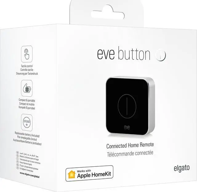 Alt view image 7 of 11 - Eve Button - Apple HomeKit Smart Home Remote to Command Accessories and Scenes