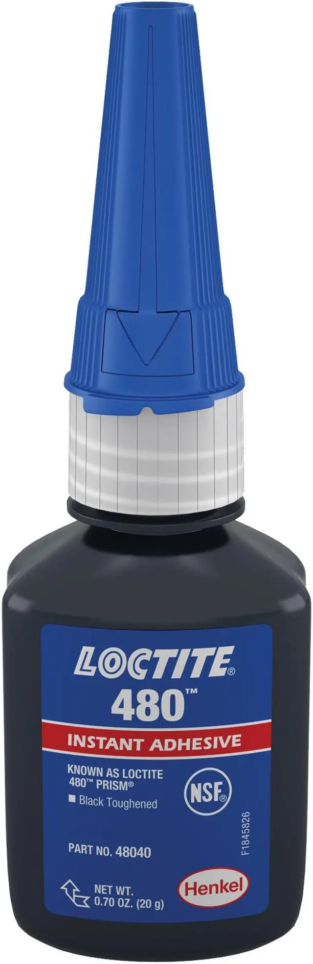 Alt view image 5 of 7 - LOCTITE 135466 Instant Adhesive, 480 Series, Black, 0.7 oz, Bottle