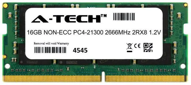 Main image of 16GB DDR4 2666 SODIMM Laptop Memory RAM for DELL XPS 15" 9550 9560 9570 1x 16G