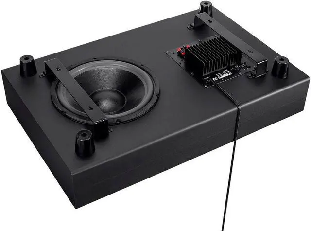 Alt view image 5 of 6 - Monoprice SSW-12 Powered Slim Subwoofer - 12 Inch - Black With Ported Design, 150 Watts, LowProfile Includes On-Wall Mounting Brackets