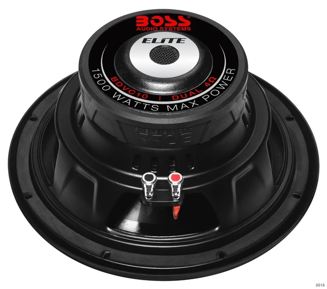 Alt view image 8 of 9 - Boss Audio Systems BDVC10 Elite 10 Inch Dual Voice Coil 1500 Watt Subwoofer