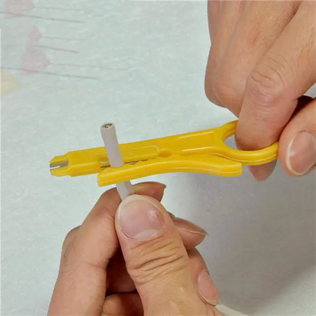 Alt view image 4 of 4 - RJ45 RJ11 Cat5e Cat6 WIRE STRIPPING KNIFE stripper for round/flat Telephone  Monitor  Network cable module Crimping Tool