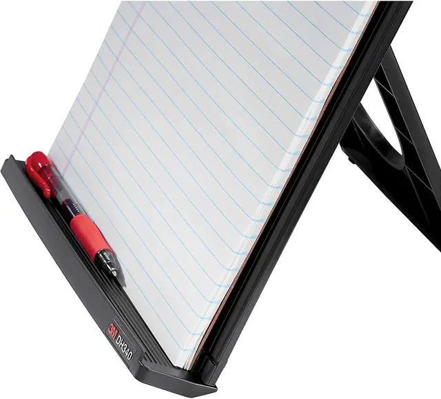 Alt view image 16 of 20 - 3M In-Line Freestanding Copyholder Plastic 300 Sheet Capacity Black/Clear DH640