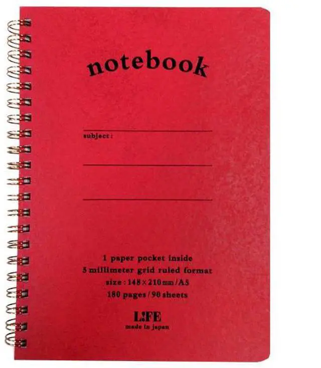 Main image of Life Pocket Notes Spiral Bound Notebooks: 6 in. x 8 in. (Red) - OEM
