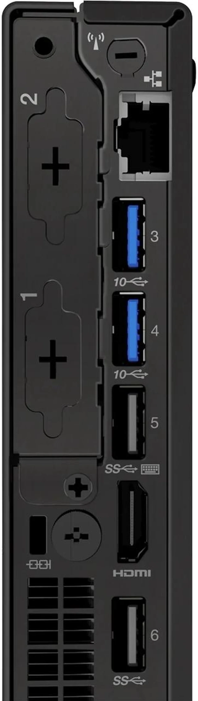 Alt view image 3 of 3 - Lenovo ThinkCentre M720Q Tiny Desktop 8GB 256GB SSD Intel Core i5-8400T X6 1.7GHz Win10, Black