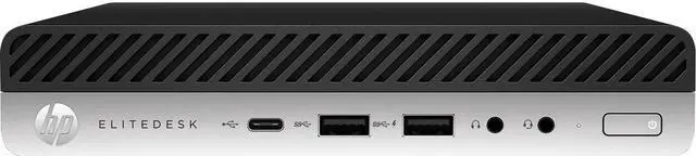 Main image of HP EliteDesk 800 G4 Mini PC 8GB 256GB SSD Core i5-8500T 2.1GHz Win10P, Black
