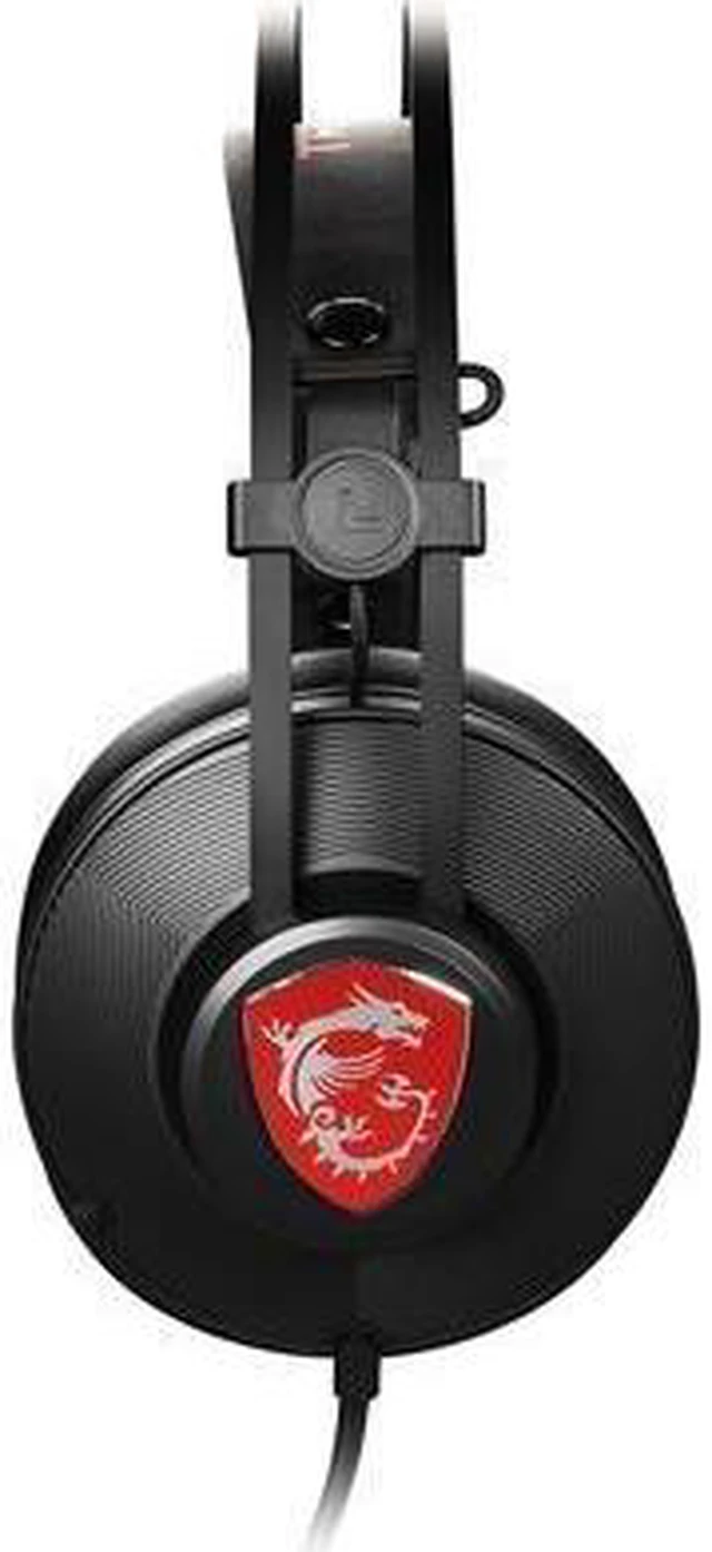 Alt view image 7 of 8 - MSI H991 Wired PC Gaming Headset with Microphone, Black