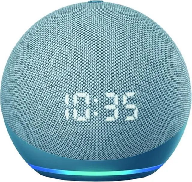 Alt view image 11 of 18 - Amazon Echo Dot 4th Gen Clock and Alexa Smart Speaker Twilight Blue