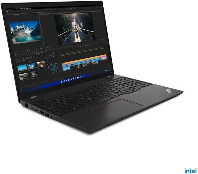 Alt view image 3 of 7 - Lenovo ThinkPad T16 16" 16GB 512GB SSD Core i7-1260P 2.6GHz Win10P, Black