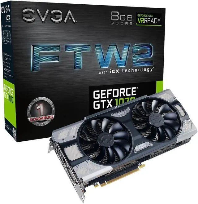 Main image of EVGA GeForce GTX 1070 FTW2 Gaming Video Card 8GB GDDR5