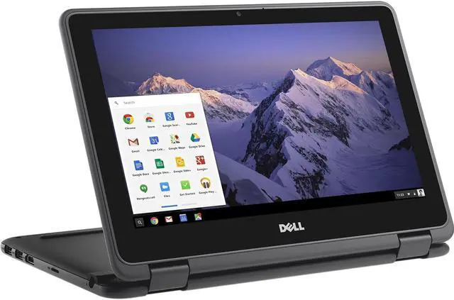 Alt view image 2 of 6 - Dell Chromebook 3100 Intel Celeron N4000 X2 1.1GHz 4GB 32GB 11.6", Black
